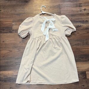 Cream Dress with Bows